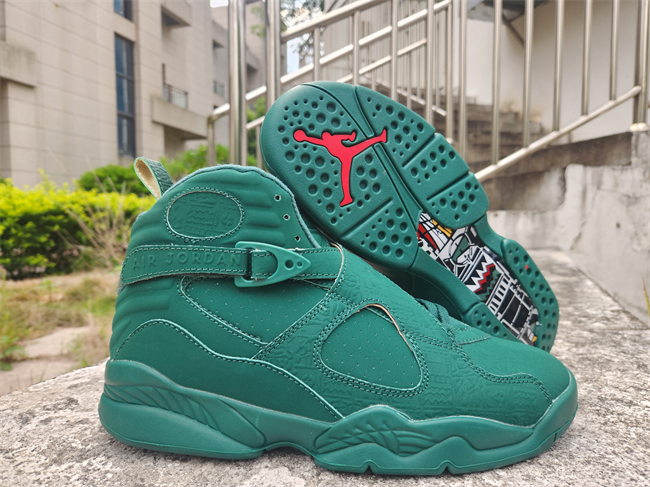 Men's Running Weapon Air Jordan 8 Green Shoes 001
